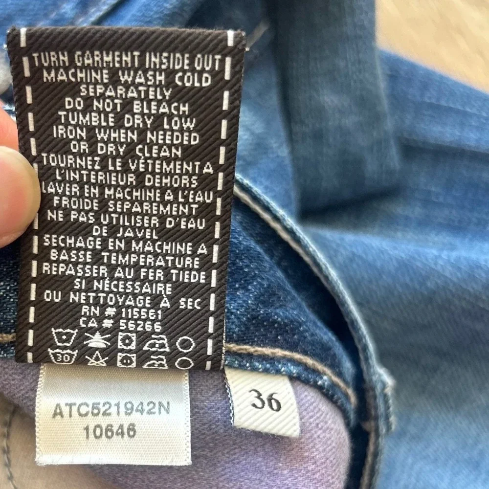 7 For All Mankind Relaxed Jeans 36 USA Blue Ghost ATC521942N Straight Leg Denim